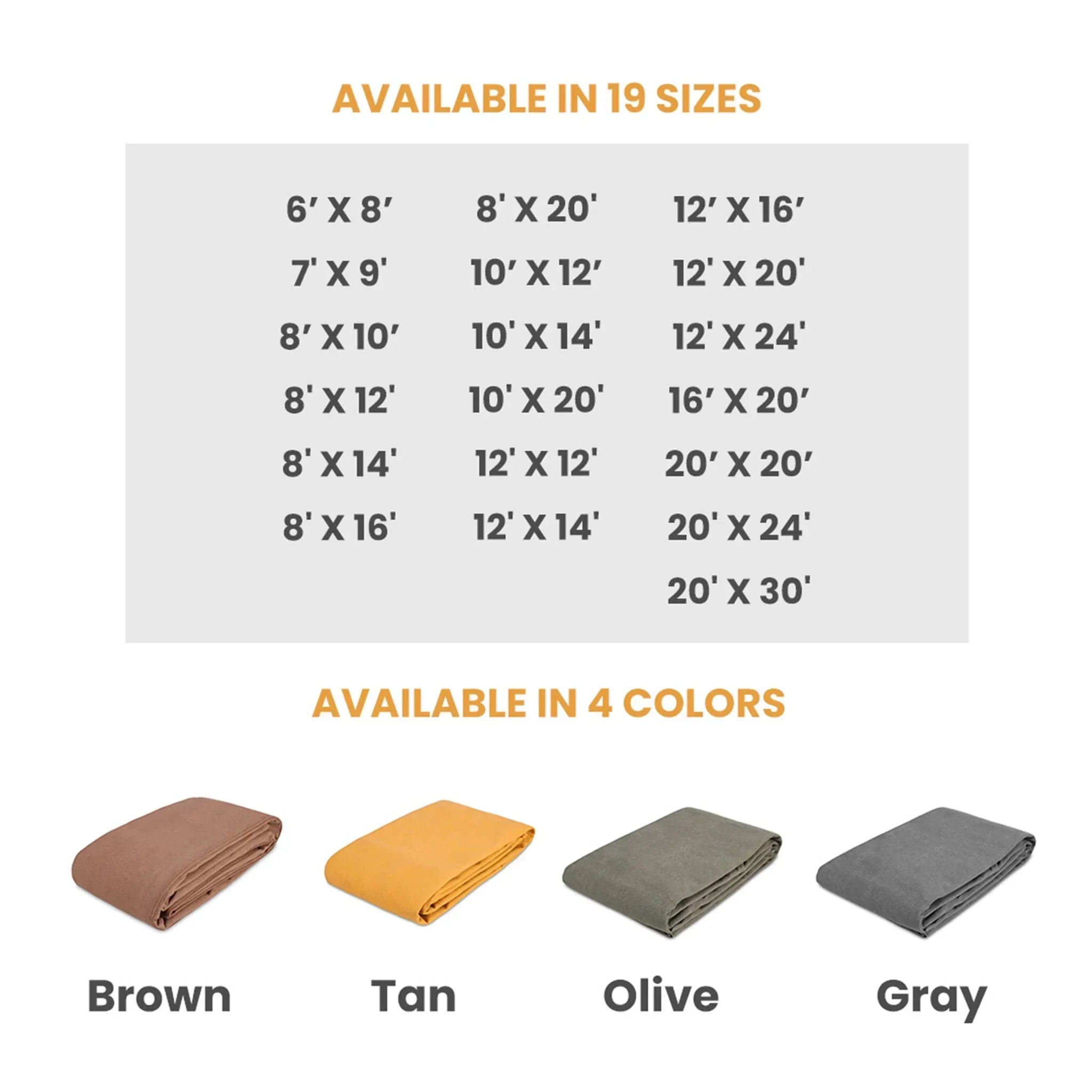 18 oz. 100% Cotton Canvas Tarp - Green Vista Living