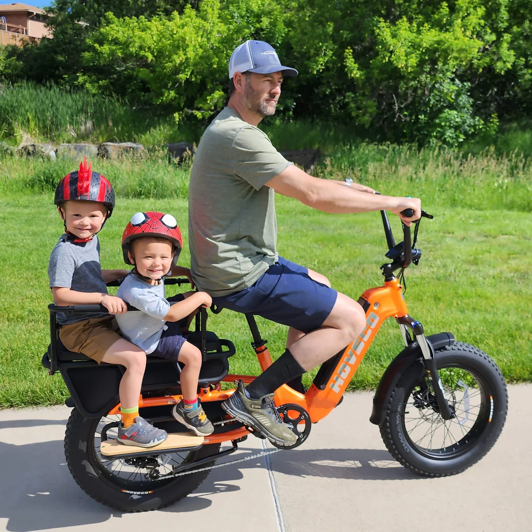 HOVSCO HovCart 20“ Step-Thru Electric Fat Tire Cargo Bike - Green Vista Living