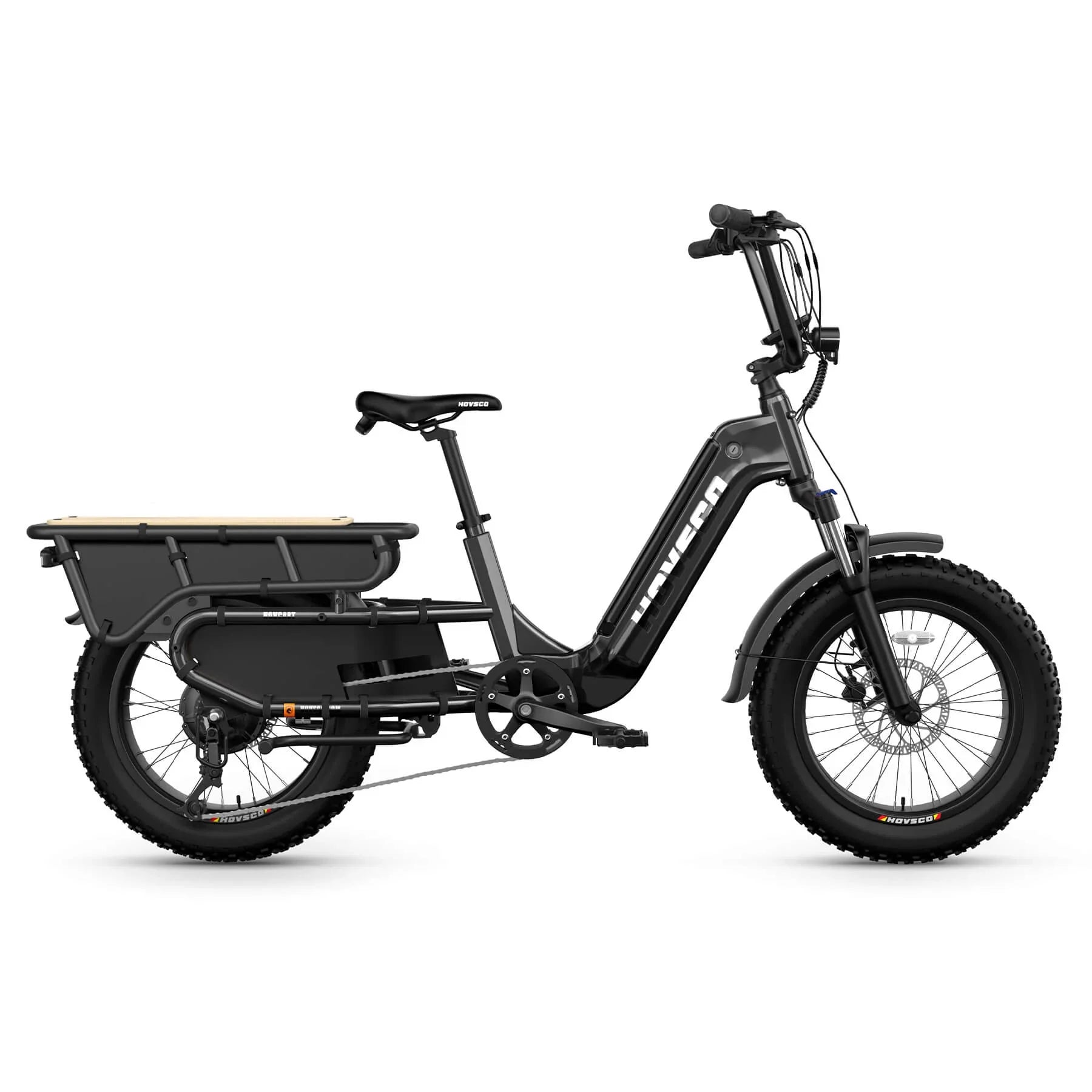 HOVSCO HovCart 20“ Step-Thru Electric Fat Tire Cargo Bike - Green Vista Living