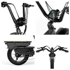 HOVSCO HovCart 20“ Step-Thru Electric Fat Tire Cargo Bike - Green Vista Living