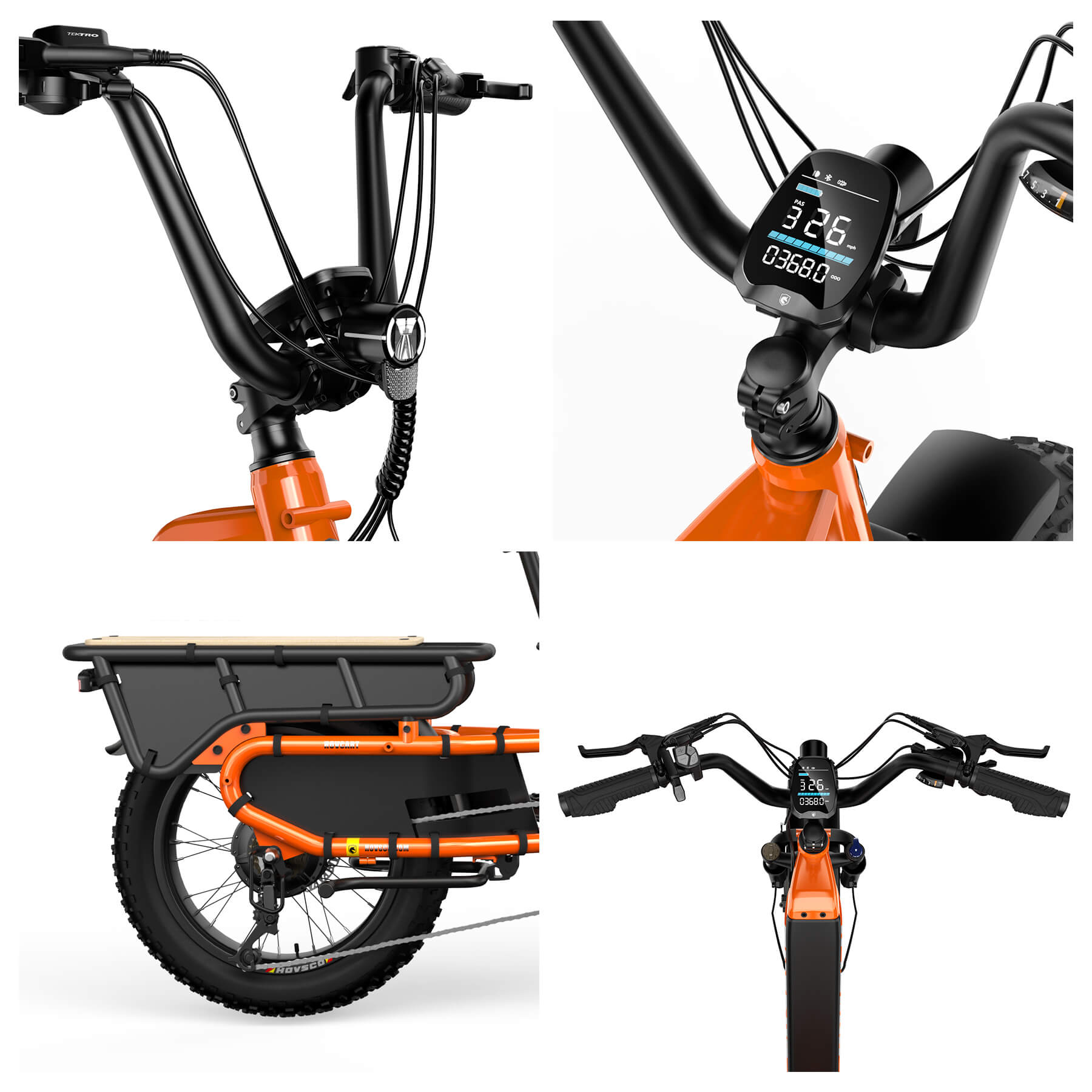 HOVSCO HovCart 20“ Step-Thru Electric Fat Tire Cargo Bike - Green Vista Living