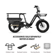 HOVSCO HovCart 20“ Step-Thru Electric Fat Tire Cargo Bike - Green Vista Living