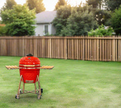 ComfortBilt Coals 26" Ceramic Kamado Grill - Red Diamond Pattern