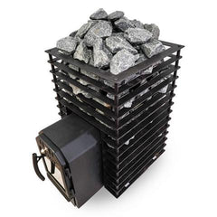 Cozy Heat Quattro Thru-Wall 18kW Wood Burning Sauna Stove