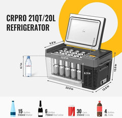 BougeRV CRPRO20 21QT 12V Portable Refrigerator Kit - Green Vista Living