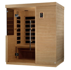Golden Designs Ultra Low EMF 3-Person Dynamic "Bilbao" Infrared Sauna with Hemlock Wood | Model: DYN-5830-01