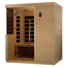 Golden Designs Ultra Low EMF 3-Person Dynamic "Bilbao" Infrared Sauna with Hemlock Wood | Model: DYN-5830-01