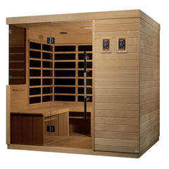 Golden Designs Ultra Low EMF 6-Person Dynamic "La Sagrada" Infrared Sauna with Hemlock Wood | Model: DYN-5860-01
