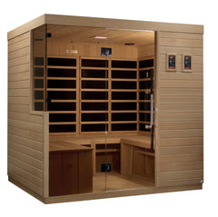 Golden Designs Ultra Low EMF 6-Person Dynamic "La Sagrada" Infrared Sauna with Hemlock Wood | Model: DYN-5860-01