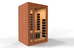 Golden Designs Ultra Low EMF 2-Person Dynamic "Avila Elite" FAR Infrared Sauna with Hemlock Wood | Model: DYN-6103-01 Elite