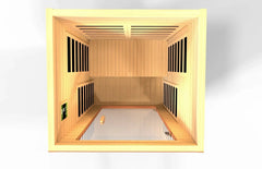 Golden Designs Low EMF 2-Person Dynamic "Avila" FAR Infrared Sauna with Hemlock Wood | Model: DYN-6103-01
