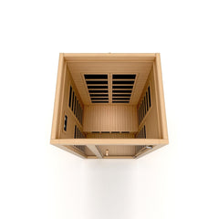 Golden Designs Ultra Low EMF 1-Person Dynamic "Gracia" Infrared Sauna with Hemlock Wood | Model: DYN-6119-01 Elite