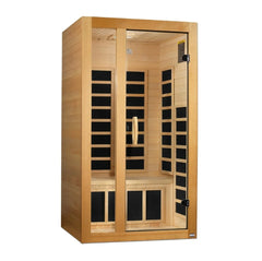 Golden Designs Ultra Low EMF 1-Person Dynamic "Gracia" Infrared Sauna with Hemlock Wood | Model: DYN-6119-01 Elite