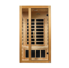 Golden Designs Ultra Low EMF 1-Person Dynamic "Gracia" Infrared Sauna with Hemlock Wood | Model: DYN-6119-01 Elite