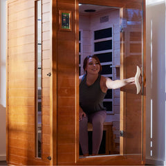 Golden Design Ultra Low EMF 2-Person Dynamic "Versailles" FAR Infrared Sauna with Hemlock Wood | Model: DYN-6202-03 Elite