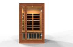 Golden Designs Ultra Low EMF 2-Person Dynamic "Cardoba Elite" FAR Infrared Sauna with Hemlock Wood | Model: DYN-6203-01 Elite