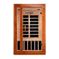 Golden Designs Ultra Low EMF 2-Person Dynamic "Cardoba Elite" FAR Infrared Sauna with Hemlock Wood | Model: DYN-6203-01 Elite