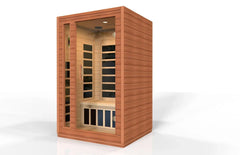 Golden Designs Ultra Low EMF 2-Person Dynamic "Cardoba Elite" FAR Infrared Sauna with Hemlock Wood | Model: DYN-6203-01 Elite