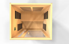 Golden Designs Ultra Low EMF 2-Person Dynamic "Cardoba Elite" FAR Infrared Sauna with Hemlock Wood | Model: DYN-6203-01 Elite
