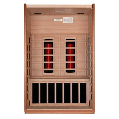 Golden Designs Near Zero EMF 2-Person Dynamic Full Spectrum "Cardoba" FAR Infrared Sauna with Hemlock Wood | Model: DYN-6203-02 FS