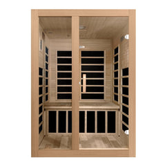 Golden Designs Low EMF 2-Person Dynamic "Santiago" Infrared Sauna with Hemlock Wood | Model: DYN-6209-01