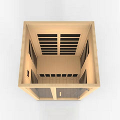 Golden Designs Low EMF 2-Person Dynamic "Santiago" Infrared Sauna with Hemlock Wood | Model: DYN-6209-01