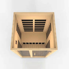 Golden Designs Low EMF 2-Person Dynamic "Santiago" Infrared Sauna with Hemlock Wood | Model: DYN-6209-01