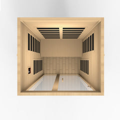 Golden Designs Low EMF 2-Person Dynamic "Santiago" Infrared Sauna with Hemlock Wood | Model: DYN-6209-01