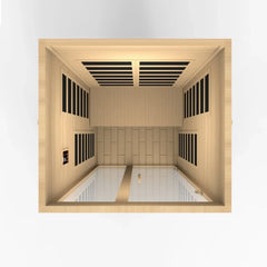 Golden Designs Low EMF 2-Person Dynamic "Santiago" Infrared Sauna with Hemlock Wood | Model: DYN-6209-01