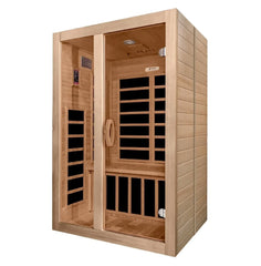 Golden Designs Low EMF 2-Person Dynamic "Santiago" Infrared Sauna with Hemlock Wood | Model: DYN-6209-01