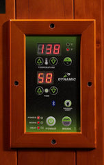 Golden Designs Ultra Low EMF 2-Person Dynamic "Santiago Elite" FAR Infrared Sauna with Dark Honey Hemlock Wood | Model: DYN-6209-02 Elite