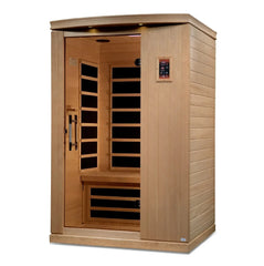 Golden Designs Ultra Low EMF 2-Person Dynamic "Venice Elite" FAR Infrared Sauna with Hemlock Wood | Model: DYN-6210-01 Elite