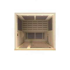 Golden Designs Ultra Low EMF 2-Person Dynamic "Llumeneres" FAR Infrared Sauna with Hemlock Wood | Model: DYN-6215-02