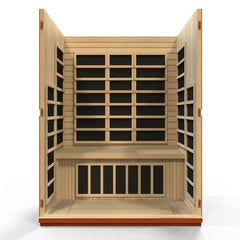 Golden Design Low EMF 3-Person Dynamic "Bellagio" Infrared Sauna with Hemlock Wood | Model: DYN-6306-02