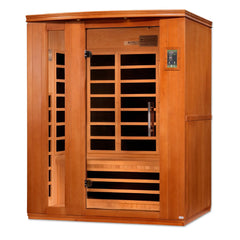 Golden Design Low EMF 3-Person Dynamic "Lugano" FAR Infrared Sauna with Hemlock Wood | Model: DYN-6336-02