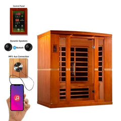 Golden Design Low EMF 4-Person Dynamic "Bergamo" Infrared Sauna with Hemlock Wood | Model: DYN-6440-01