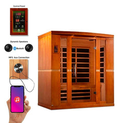 Golden Design "Bergamo Elite" Dynamic Ultra Low EMF Infrared Sauna 4-Person w/ Hemlock Wood | Model: DYN-6440-01 Elite