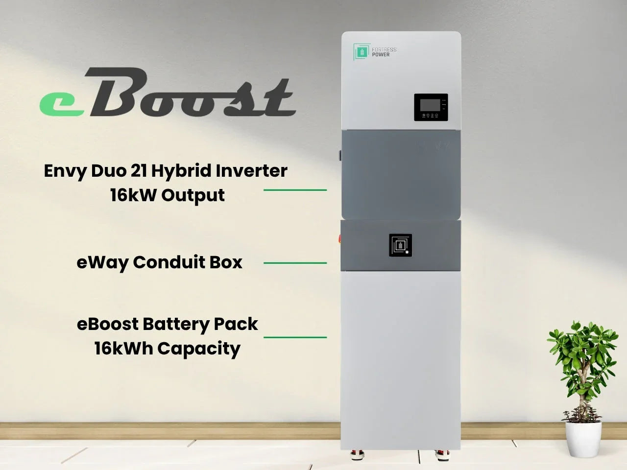 Fortress Power Envy Duo 21 48V Hybrid Solar Inverter – 16kW High-Power Output for Home & Small Business - Green Vista Living