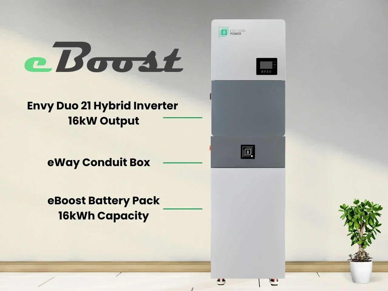 Fortress Power Envy Duo 21 48V Hybrid Solar Inverter – 16kW High-Power Output for Home & Small Business - Green Vista Living