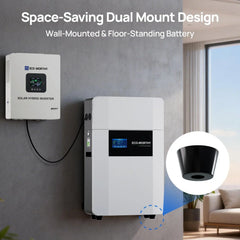 Eco-Worthy 48V 100AH Wall-Mount Lithium Battery LiFePO4 | -4℉ Charge Available | Bluetooth & WiFi | 10 Years Warranty