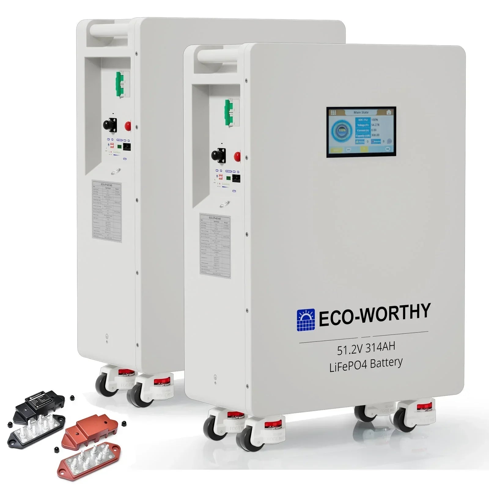 ECO-WORTHY 51.2V 314Ah LiFePO4 Battery | Solar Battery Backup for home - Green Vista Living