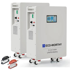 ECO-WORTHY 51.2V 314Ah LiFePO4 Battery| Solar Battery Backup for home