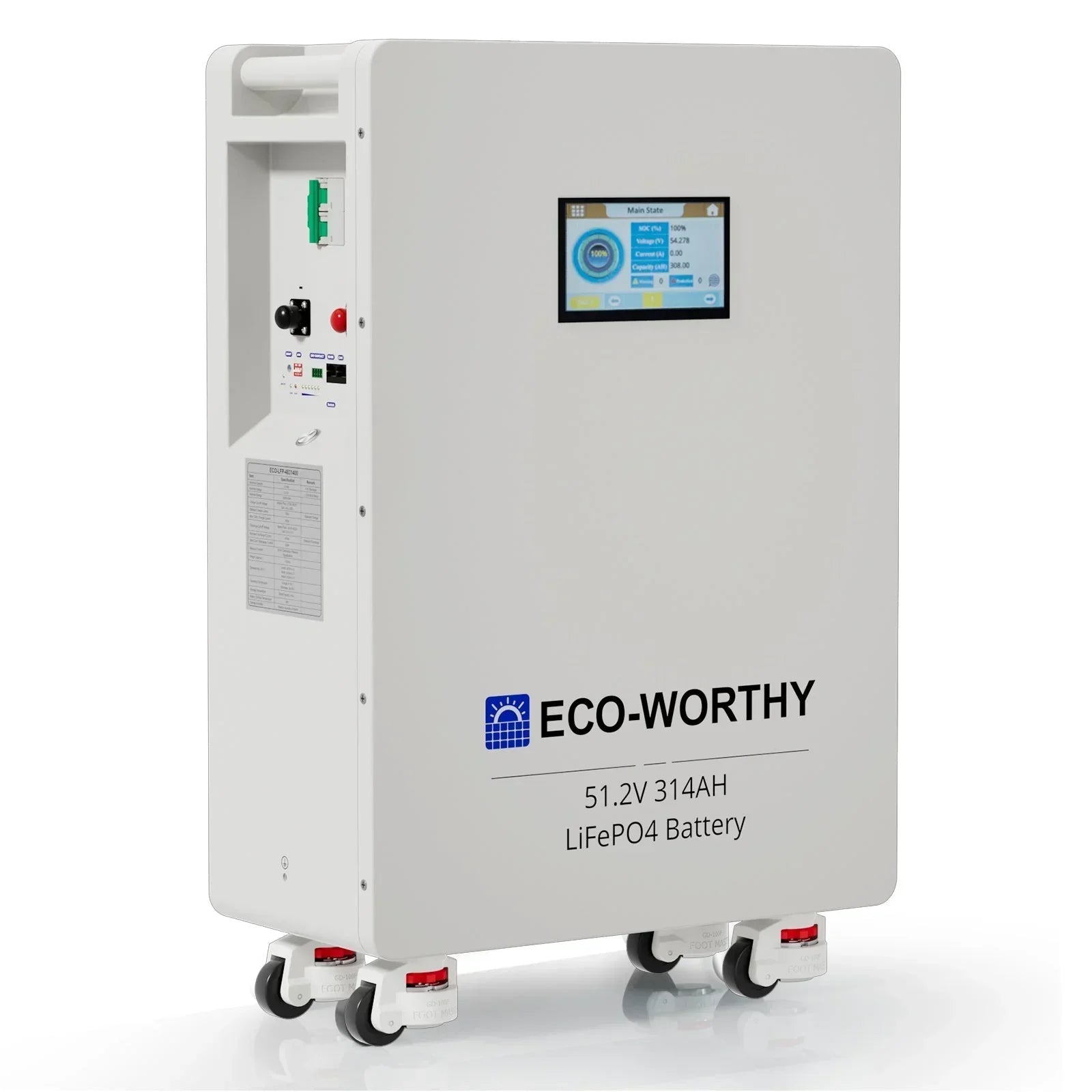 ECO-WORTHY 51.2V 314Ah LiFePO4 Battery | Solar Battery Backup for home - Green Vista Living