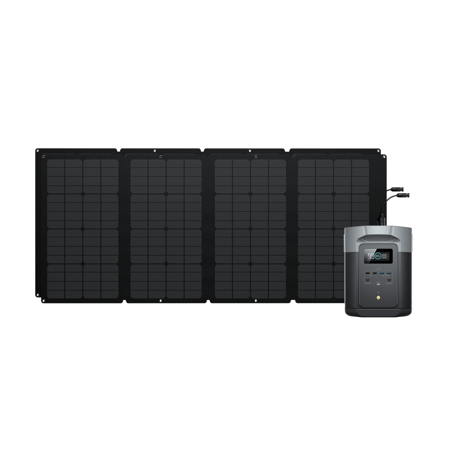EcoFlow DELTA 2 Max + 160W Solar | 10Y LFP, 99% Appliances, 43m Fast Charge, Durable