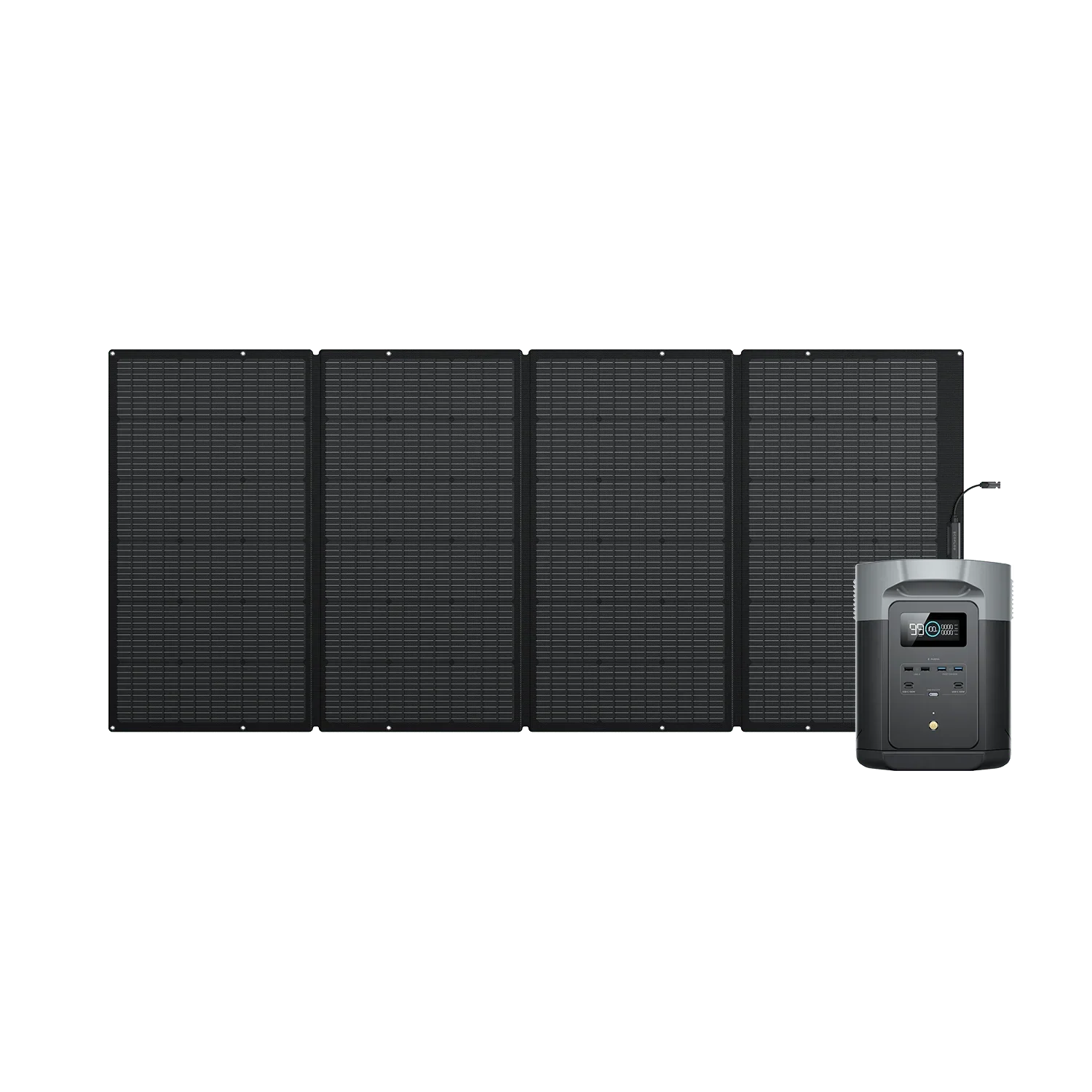 EcoFlow DELTA 2 Max + 400W Solar Panel | 3400W, 2048Wh, X-Boost, Home & Outdoors