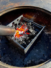 Arteflame Fuel Saver — Charcoal/Wood Heat-Focus Insert (Fits 30″ & 40″ Grills, Steel) - Green Vista Living
