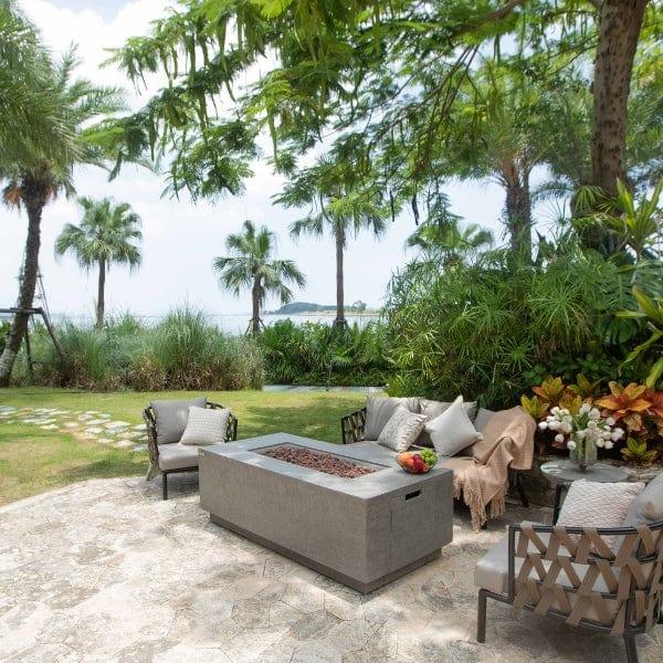 Elementi Andes Fire Table With Propane Tank Holder - Green Vista Living