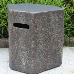 Elementi Columbia Seat One01 outdoor accessory with stone-like finish and side handle