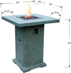 Elementi Montreal Bar Table High Performance Cast Concrete - OFG221