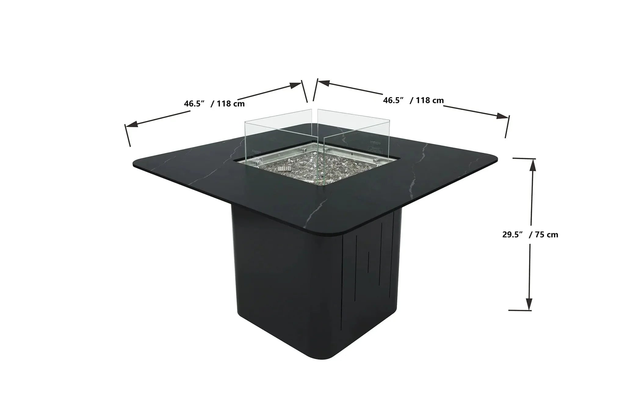 Elementi Plus Brugge Marble Porcelain Dining Table - Green Vista Living